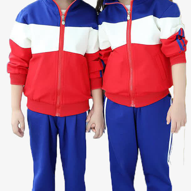 蓝白红运动装舒服学生装