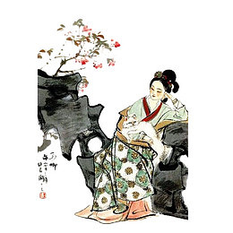 红楼梦插画秦可卿春困