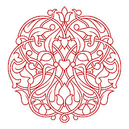 红色花纹