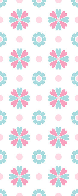 简单多彩花朵底纹