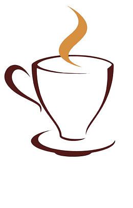 手绘热茶杯