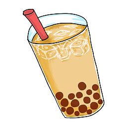 一杯奶茶插画