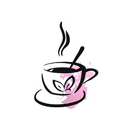 手绘简约热茶杯