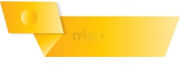 黄色矢量横幅图