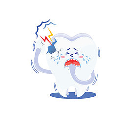 卡通疼痛痛苦哇哇哭表情