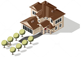 矢量城市别墅设计效果