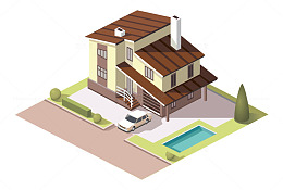 矢量城市别墅设计效果