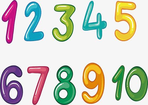 彩色数字艺术字