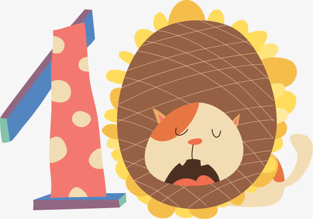 卡通趣味数字10