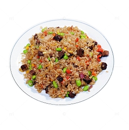 黑椒牛肉青豆胡萝卜炒米饭