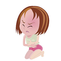 女孩插图腹痛难忍