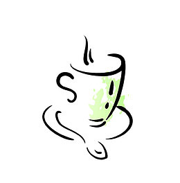 手绘简约热茶