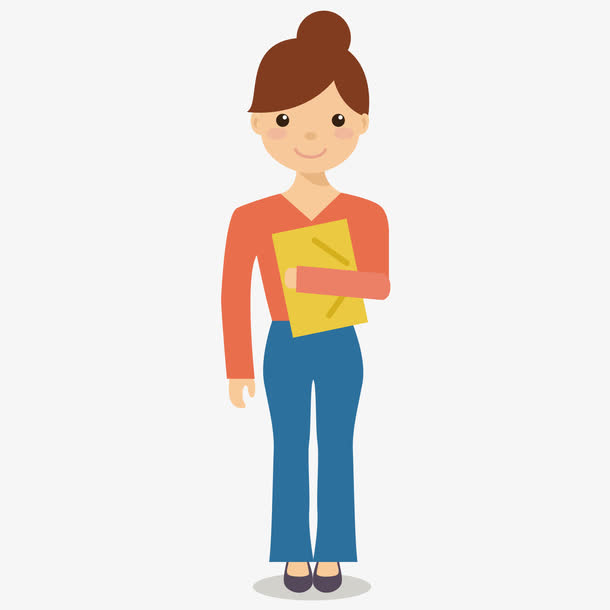 穿着红色衣服的职场女性