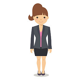 扎着马尾辫的职场女性