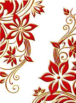 红色花纹背景
