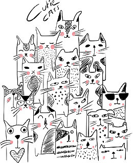 矢量小猫背景