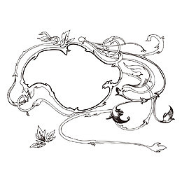 手绘黑白边框