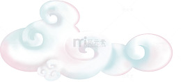 手绘彩色云朵