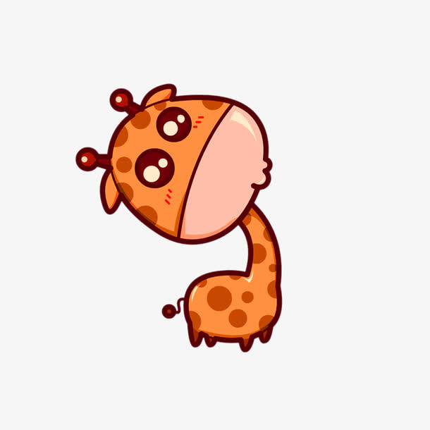 卡通可爱长颈鹿装饰图案