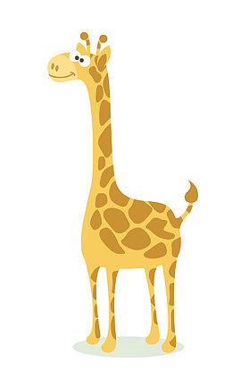 卡通长颈鹿素材