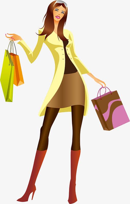 时尚购物女人图