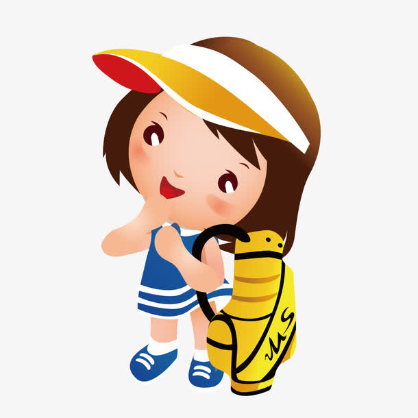可爱棒球帽女孩