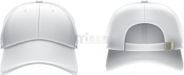 矢量手绘白色棒球帽