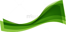 弯曲绿色条幅