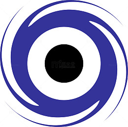 蓝色旋转矢量图