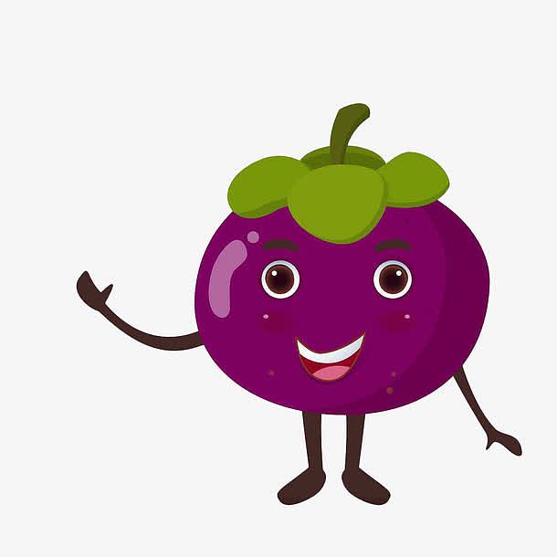 卡通紫色的山竹