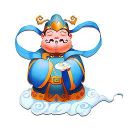 卡通财神爷素材下载
