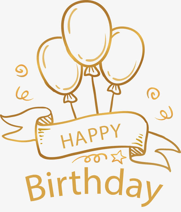 手绘气球束海报