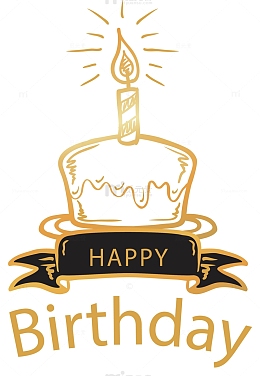 手绘金色蛋糕海报