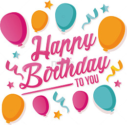 彩色生日派对气球