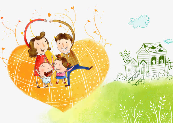 家庭卡通素材免费下载_觅元素