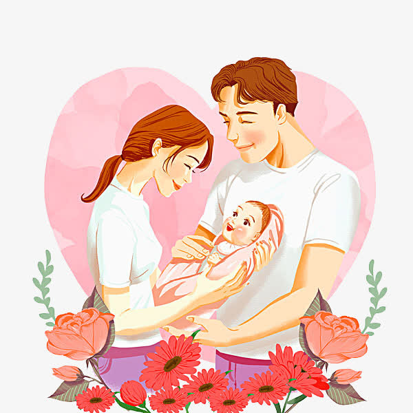 关键词 : 开心,父母,鲜花,卡通手绘,家庭,亲情,照顾,陪伴,照顾孩子