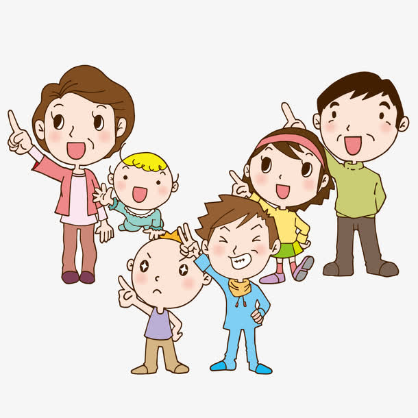 卡通家庭矢量