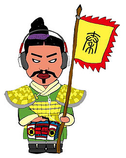 戴耳机的古代士兵