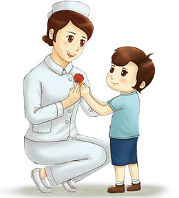 儿童预防接种插画