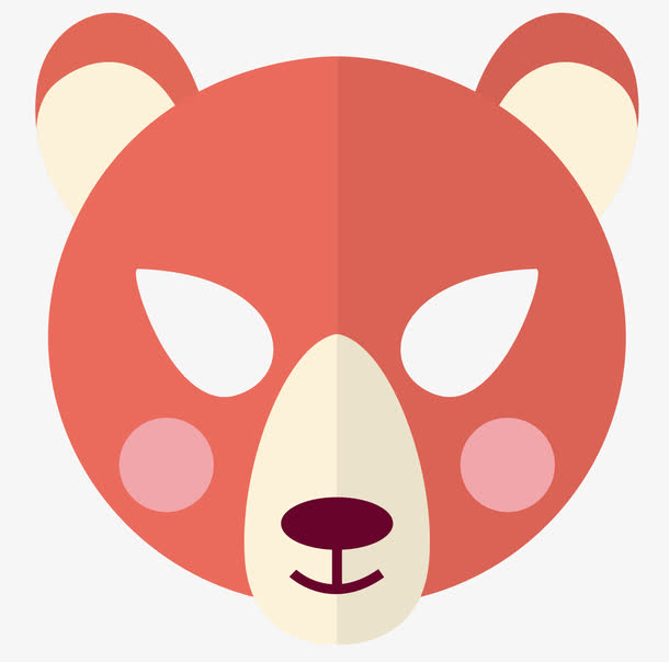 熊脸样式舞会面具