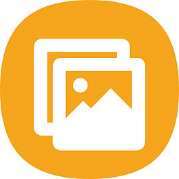 矢量黄色相册图标