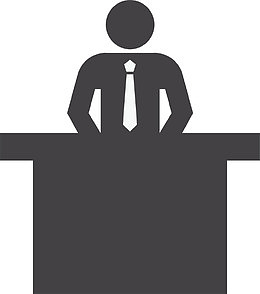 演讲台上的小人