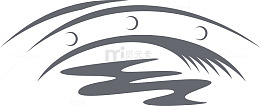 水墨桥矢量图