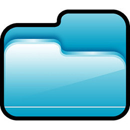 文件夹打开蓝色图标