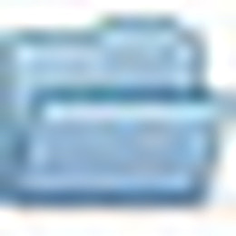 蓝色文件夹水平打开图标