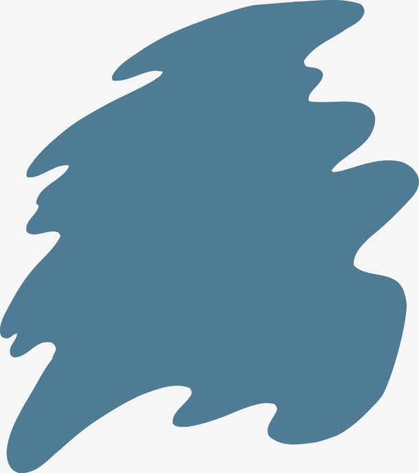 蓝色创意笔刷矢量图