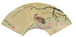 花鸟图案扇面