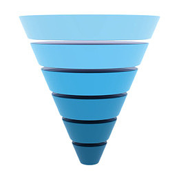 蓝色立体渐变倒金字塔图案