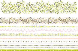 矢量小清晰花纹花边