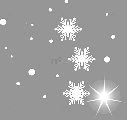 冬季漂浮白色雪花